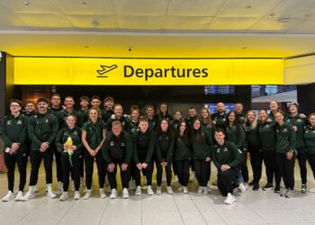 Part of Australia's Deaflympics team before departing for Tokyo. Image: Deaf Sports Australia.