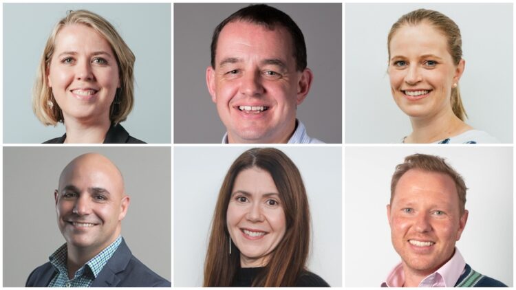 Top row (from left), Alison Jackson, Nick Taylor and Kathryn Launchbury. Bottom row (from left), Peter Berry, Kelsie Bailey and Ben Scales. Images: Specsavers.