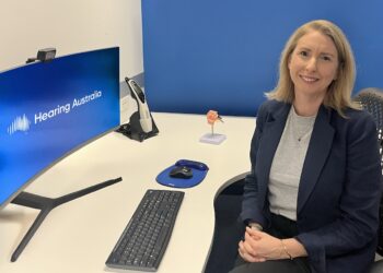 Audiologist Simone Punch, who is Hearing Australia clinical leader for paediatrics, has worked at the organisation for 23 years and loves it. Image: Hearing Australia.