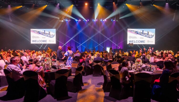 The gala dinner at the Gold Coast Convention and Exhibition Centre was one of many highlights. Image: ACAud inc. HAASA.