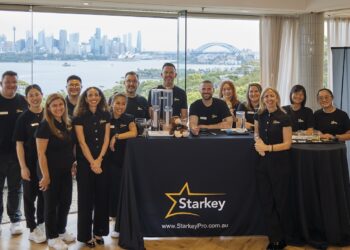 The Starkey Australia team at the launch of Omega AI hearing aids at Sydney Zoo. Image: Starkey.
