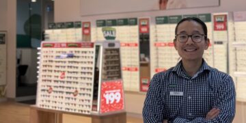 Audiologist and joint venture partner Lizao 'Raphael' Zhang says Specsavers' optical-audiology integration is a clever model that makes starting an audiology business more accessible. Image: Specsavers.